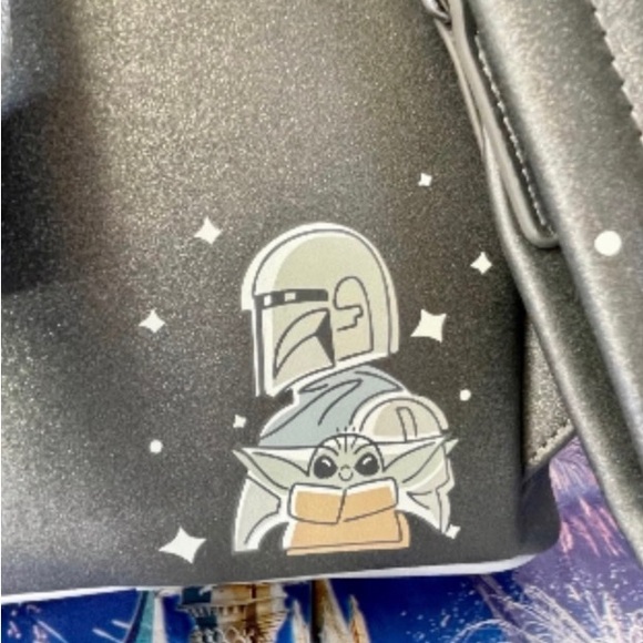 🆕 LOUNGEFLY 2024 Mandalorian Grogu Mini Backpack Glow in The Dark - Picture 7 of 10